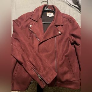 Old Navy faux suede burgundy jacket— size M